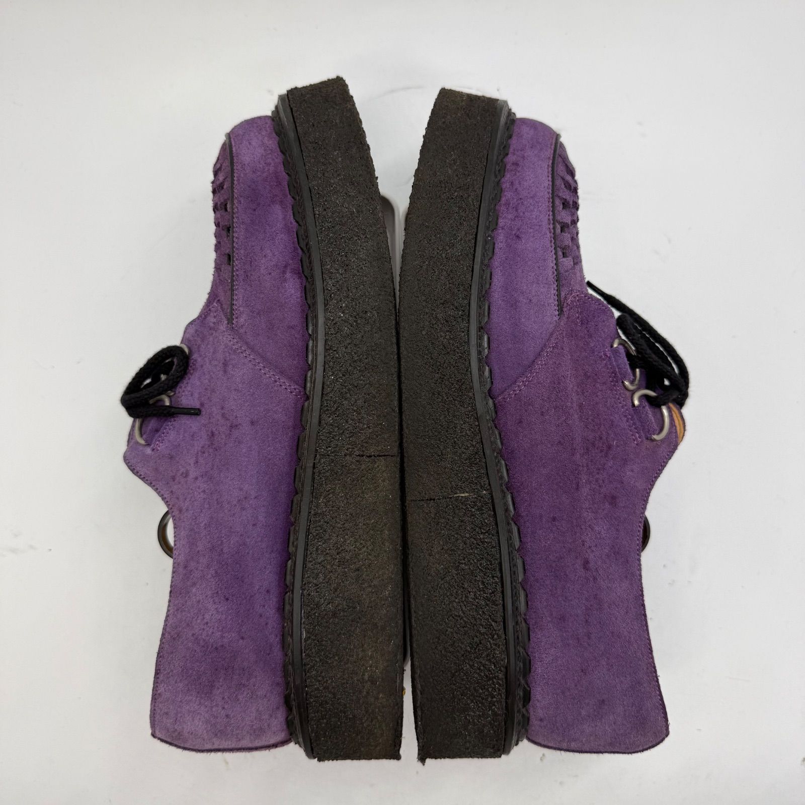 e Cox ラバーソール UK9 パープル・スエード GEORGE COX GIBSON rubber sole purple UK9 3588 ジョージコックス