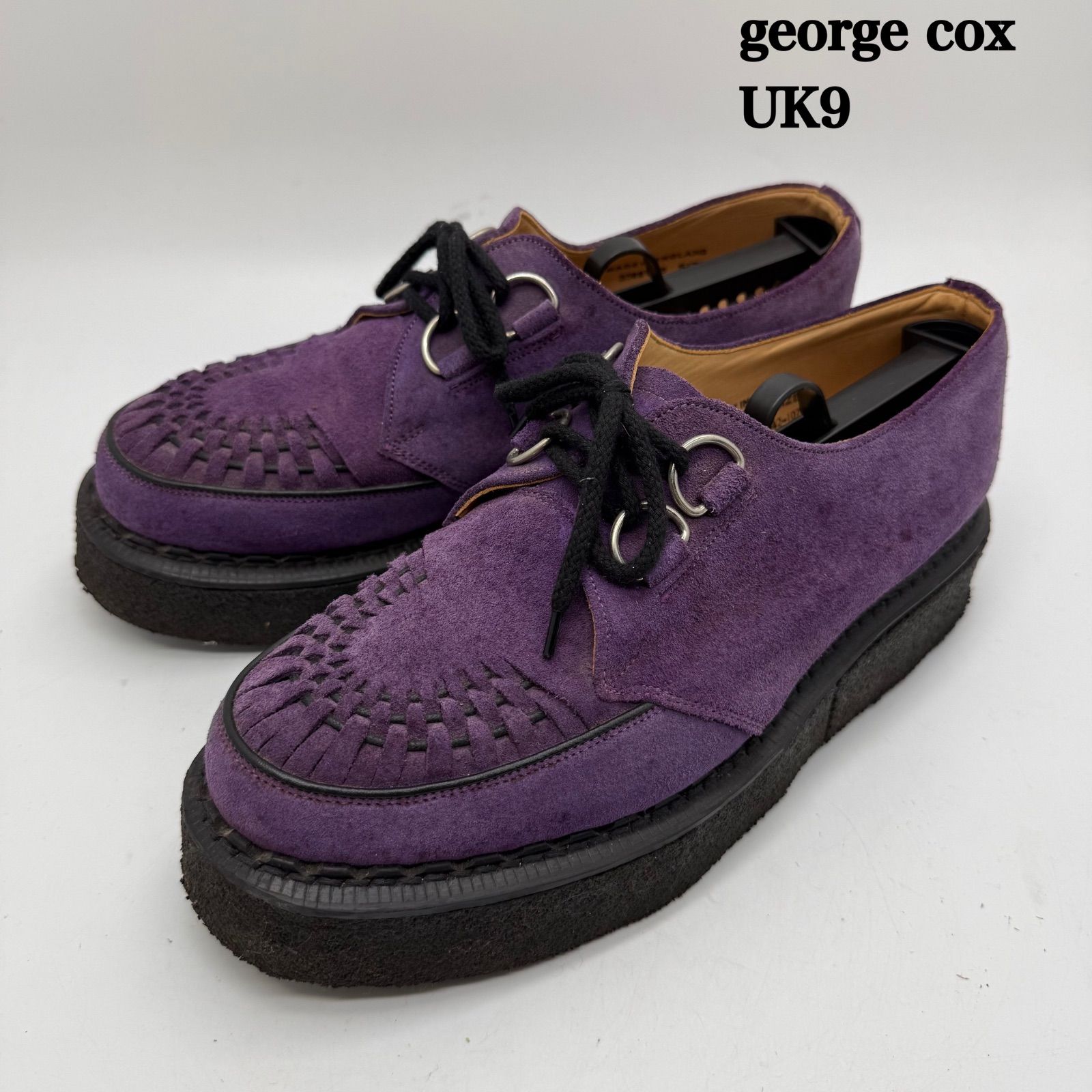 GEORGE COX GIBSON rubber sole purple UK9 3588 ジョージコックス
