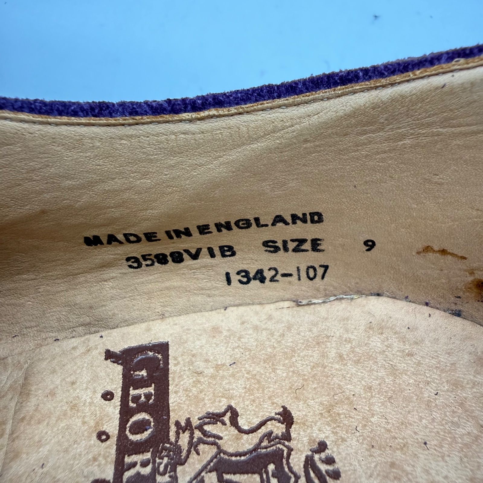 GEORGE COX GIBSON rubber sole purple UK9 3588 ジョージコックス