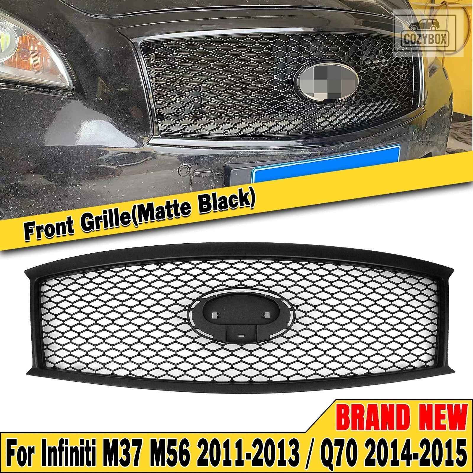 レーシング グリル フロント グリル Infiniti M37 M56 2011-13 Q70 2014-2015.4 ハニ