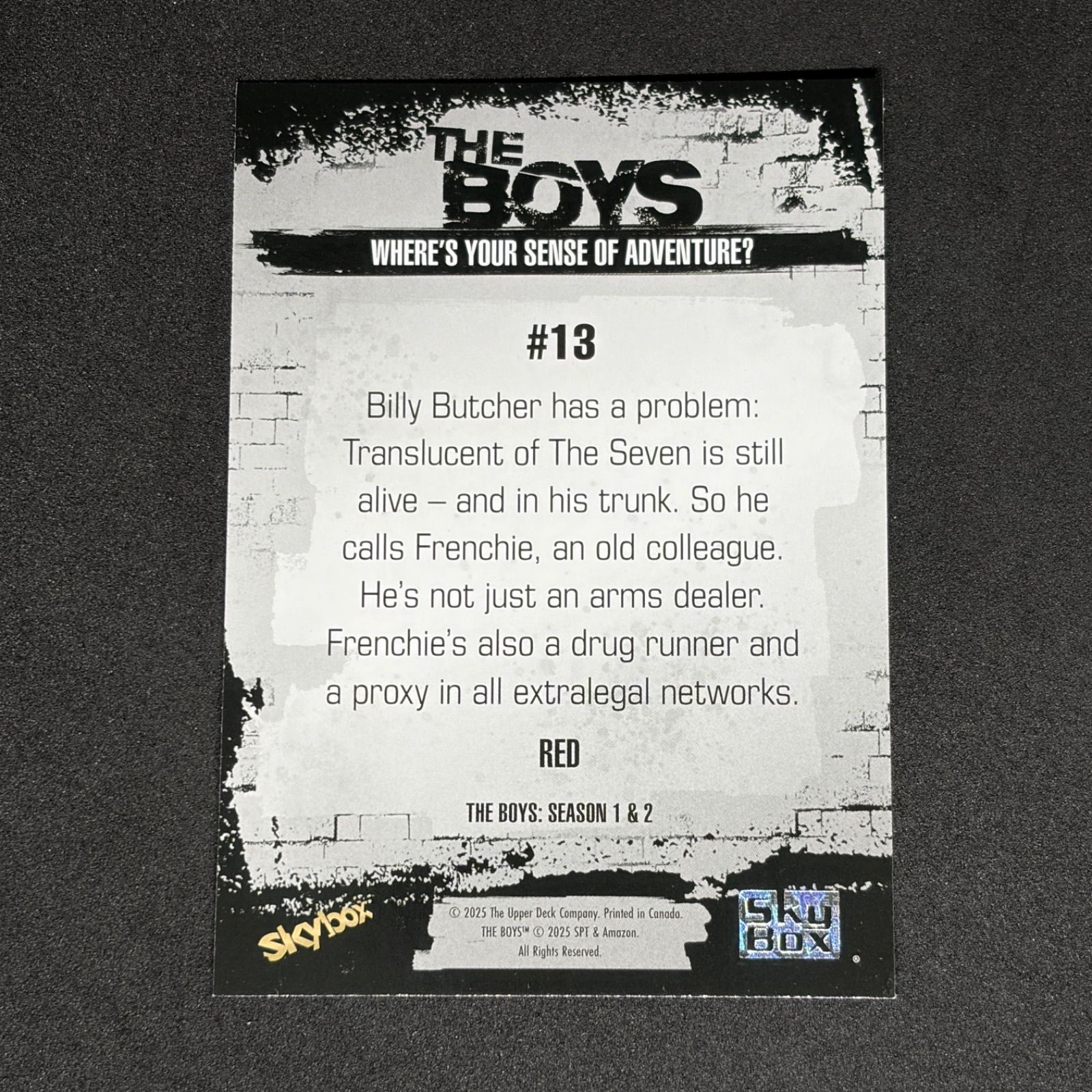 2025 Upper Deck Skybox The Boys: Season 1 & 2 ベースカード Red #13