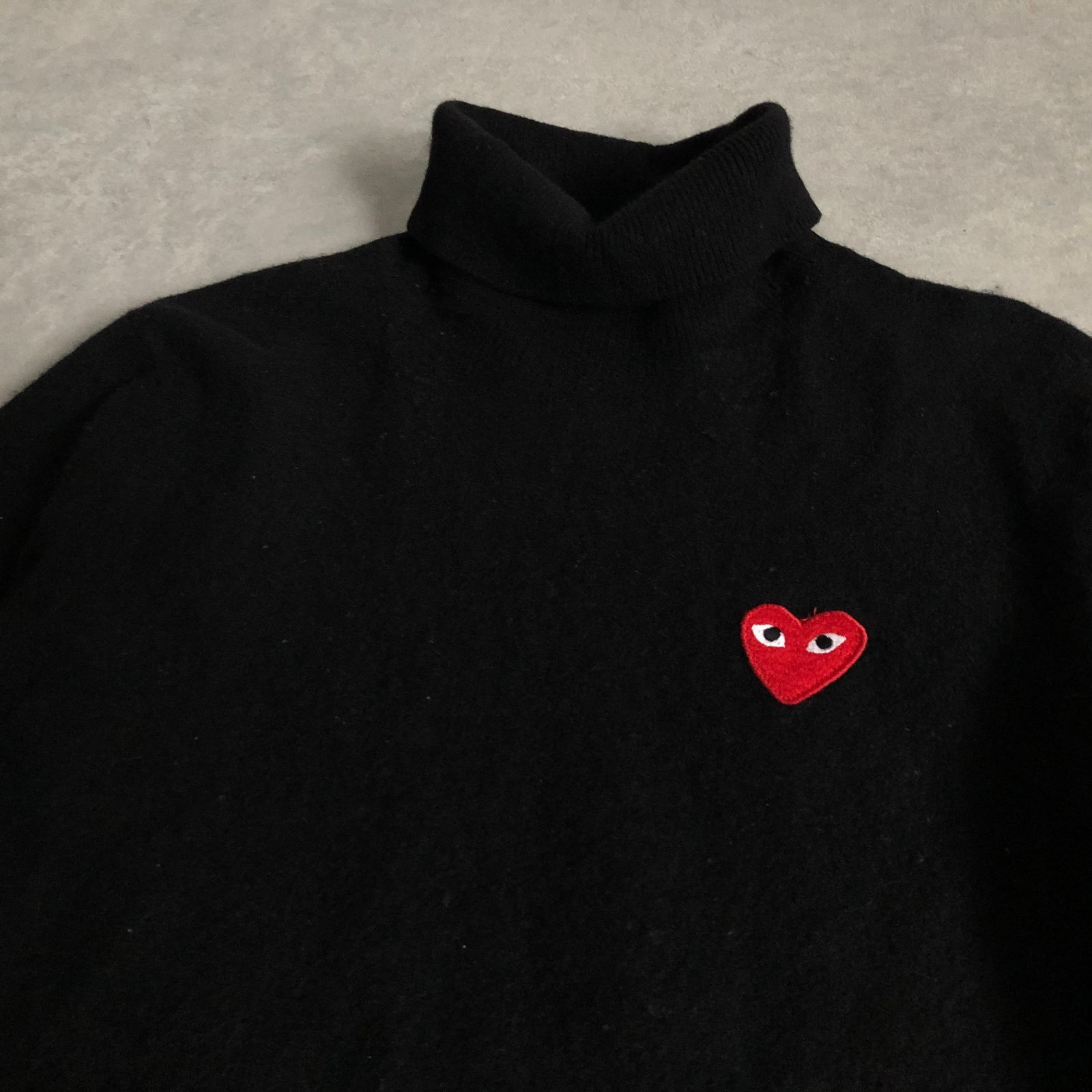 PLAY COMME des GARCONS タートルネック ニット セーター コムデギャルソン