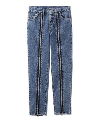 JOHN LAWRENCE SULLIVAN Rigid denim zipped pants ジョンローレンス