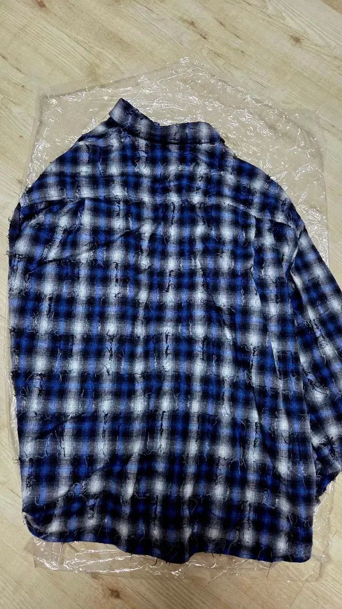 ジュンジェイ 26ss グリッド シャツ ブルー 52サイズ