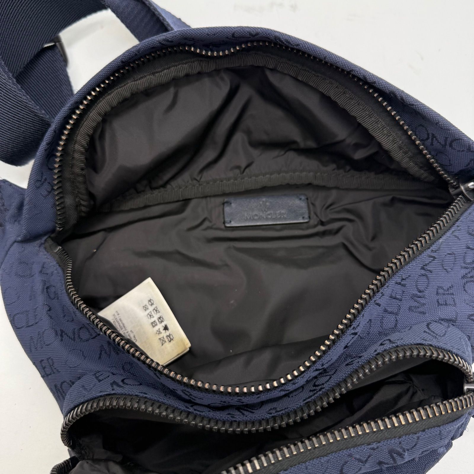 MONCLER DURANCE BODY BELT BAG monogram NAVY I209A5M00005