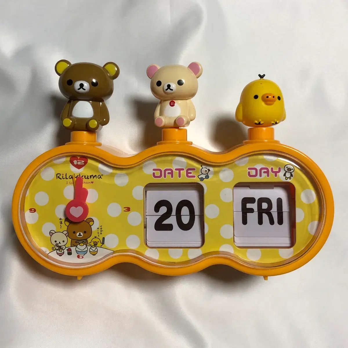 リラックマ パッタパッタ 時計 イェロー