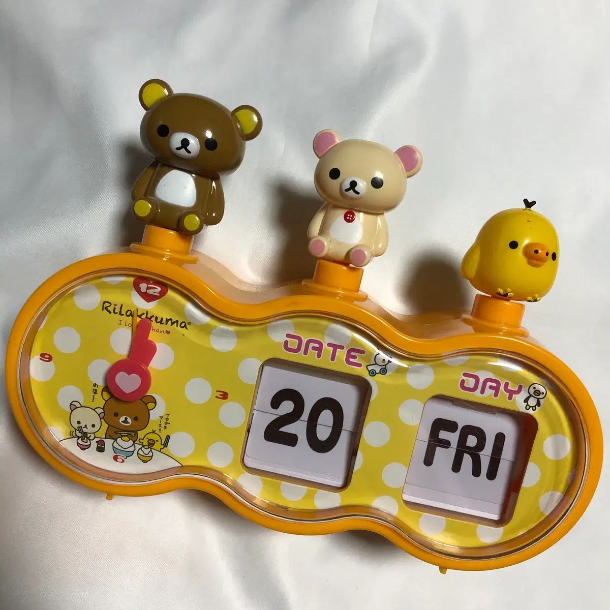 リラックマ パッタパッタ 時計 イェロー