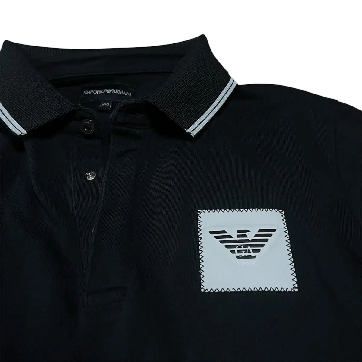エンポリオアルマーニ 長袖 カラーTシャツ ブラック