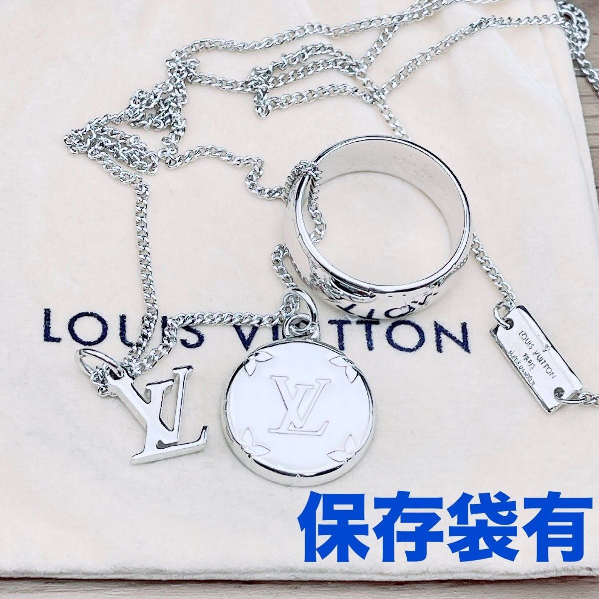 ◇ルイヴィトン◇新品仕上済 M62485 リングネックレス シルバー 15.47 ◇ルイヴィトン◇新品仕上済 LOUIS VUITTON M62485 リングネックレス