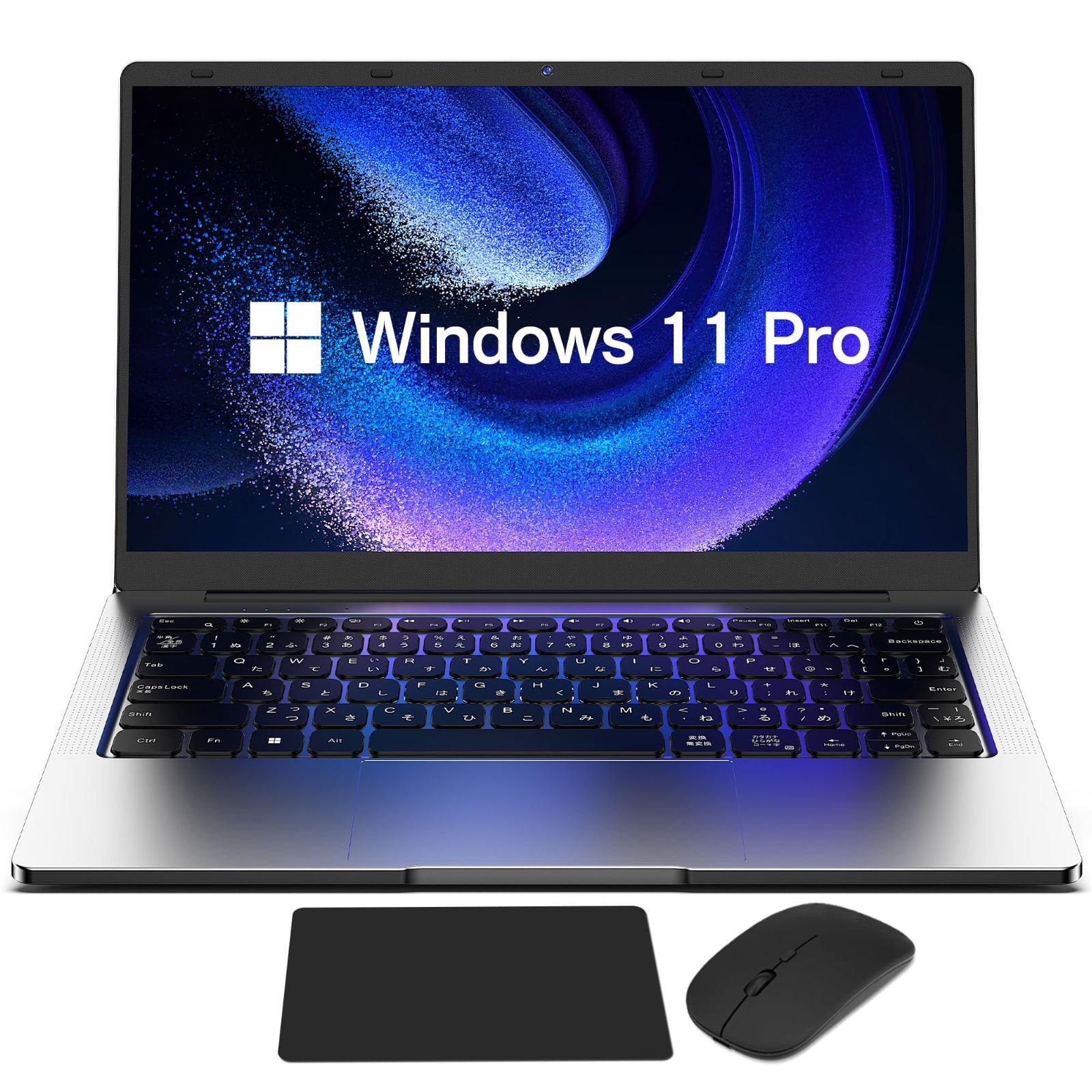 【人気商品】SSD 128GB 8GB IPS液晶/薄型ノートPC/WiFi5/BT5.0/USB3.2/マウス・マウスパッド付き 14インチ laptop 日本語キーボード 2024搭載 Office Pro Win11 ノートパソコン Wingame