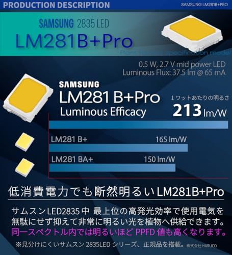 HaruDesign 植物育成ライト BAR LIGHT L610 （バーライト L610）サムスンLM281B＋Pro LED 32W フレキシブルアーム?クリップ固定式/スイッチ付き/調光機能無し 製品3年保証★m 058e218b
