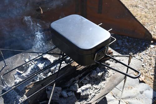 MiliCamp メスティン ノンスティック加工 焦げ付きにくい 湯切り穴 飯盒 ソロキャンプ 軽量 目盛り付★m b3ae1b5f