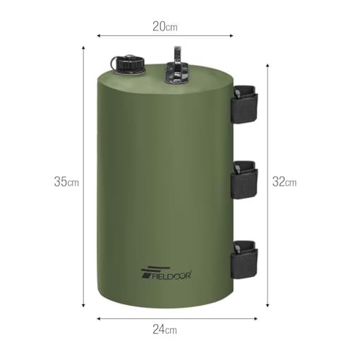 FIELDOOR 注水式 ソフトウエイト ウォーターウエイト 10L テント タープ用 【4個セット】 ペグが使用できない時に大活躍 キャンプ BBQ アウトドア 風対策 おもり 錘 固定ベルト3本 カラビナ付属 持ち手付き★m 5b282bd2