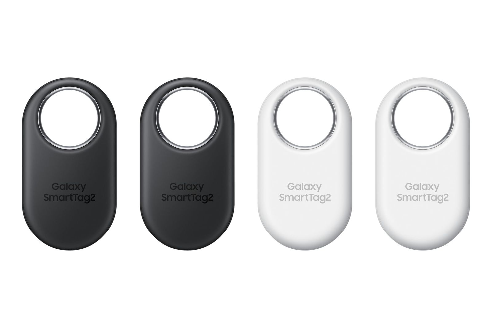 Samsung SmartTag2 (2023) Bluetooth + UWB IP67 防水 防塵 アプリで検索可能 バッテリー寿命1.5年 (4パック) - ブラック/ホワイト, EI-T5600KWEGWW