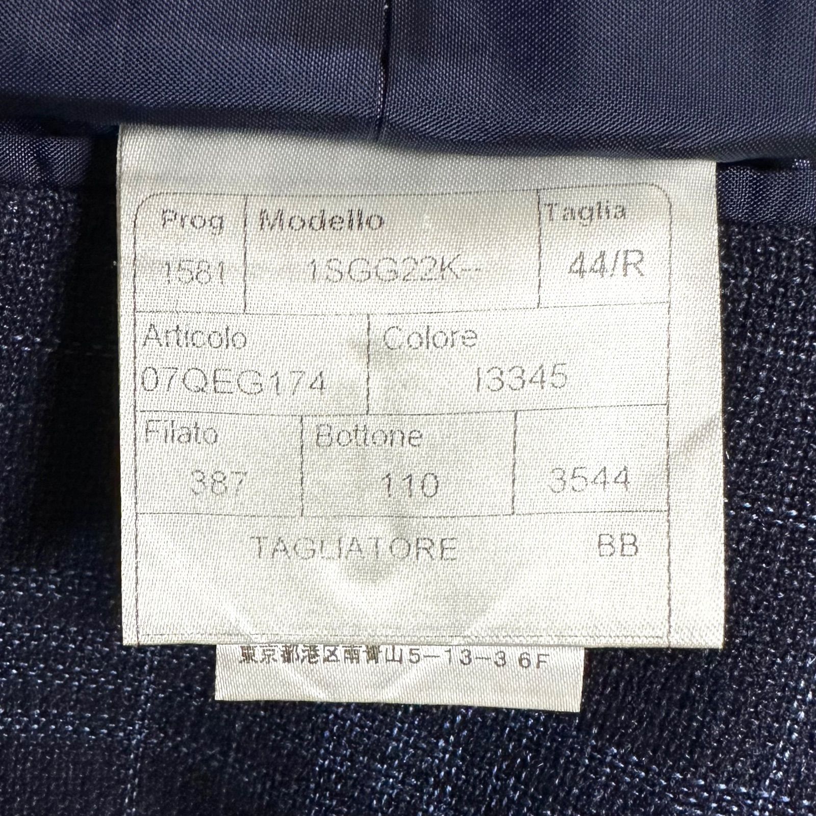 極美品】TAGLIATORE テーラードジャケット ネイビー チェック シルク