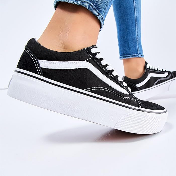 [Vans] [バンズ] レディーススニーカー・靴・シューズ Old Skool Platform Black/White 23cm(レディース23.5cm) Medium [並行輸入品] [ブラック] [23.5 cm]
