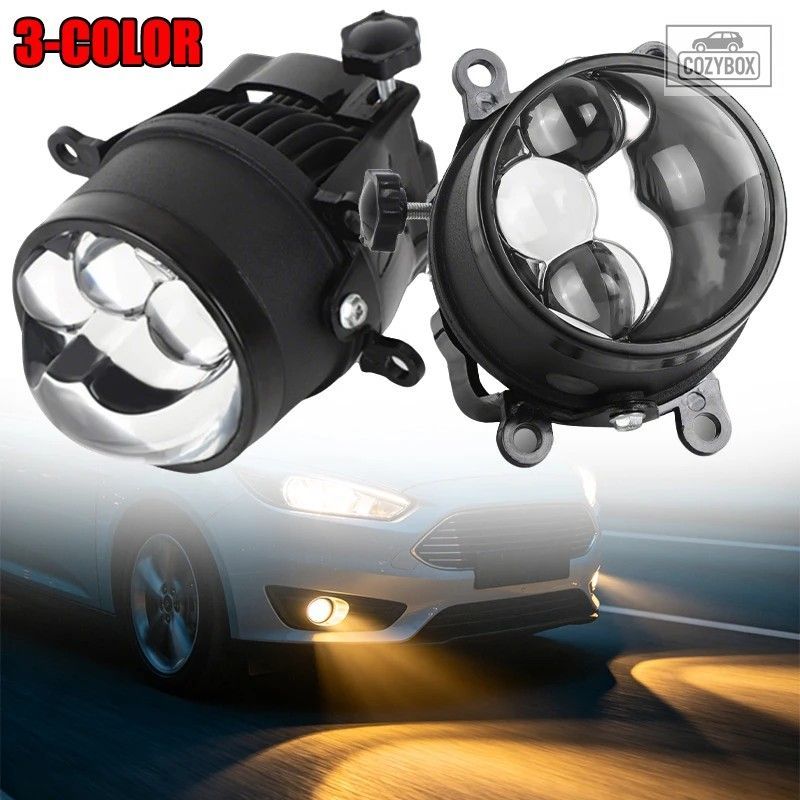 110W 50000LM 3インチ LED フォグランプ PTFレンズ ハイビーム+ロービーム 3000K 60