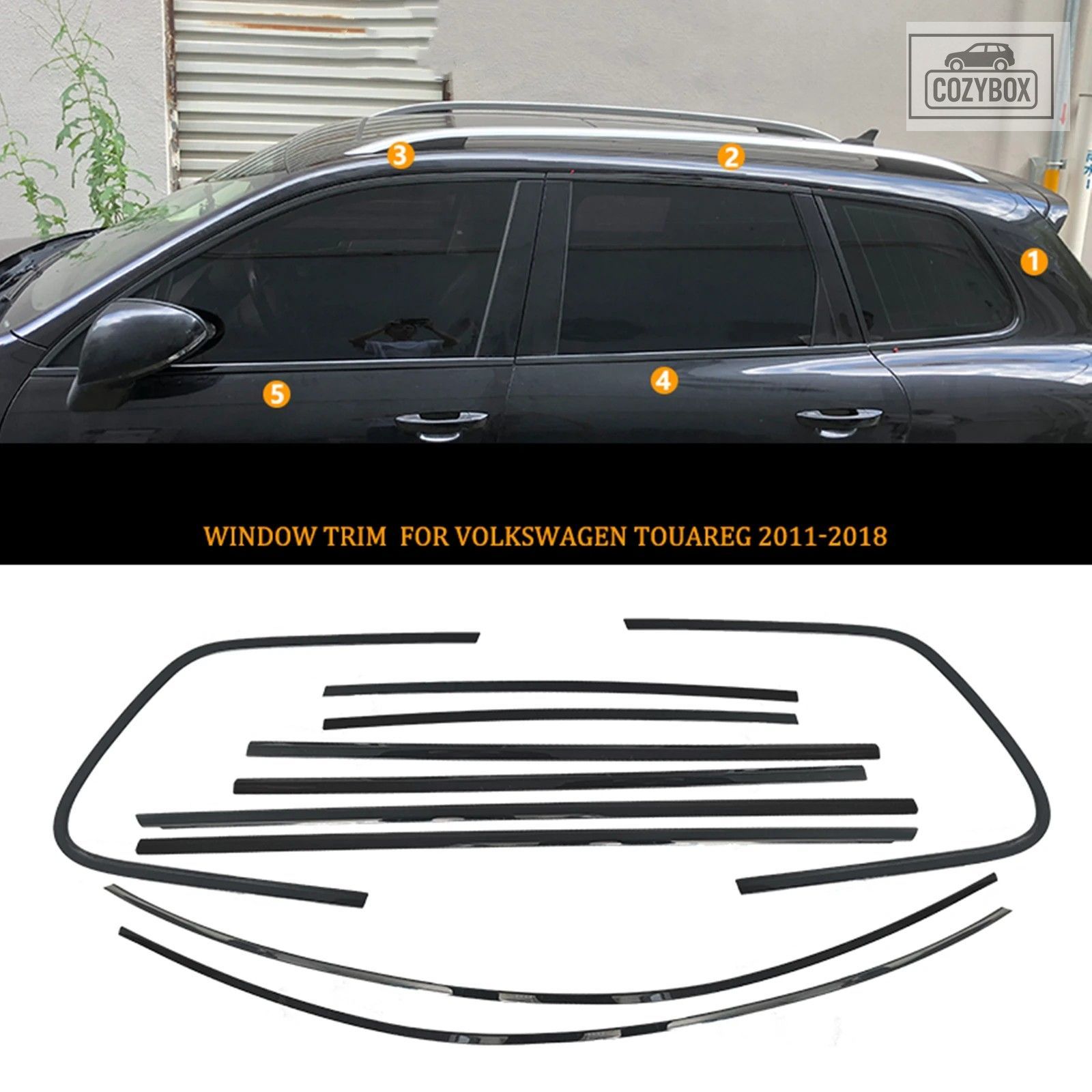 フォルクス ワーゲン VW トゥアレグ 2011-2018 用 ウィンドウ トリム ストリップ 10 26,933円