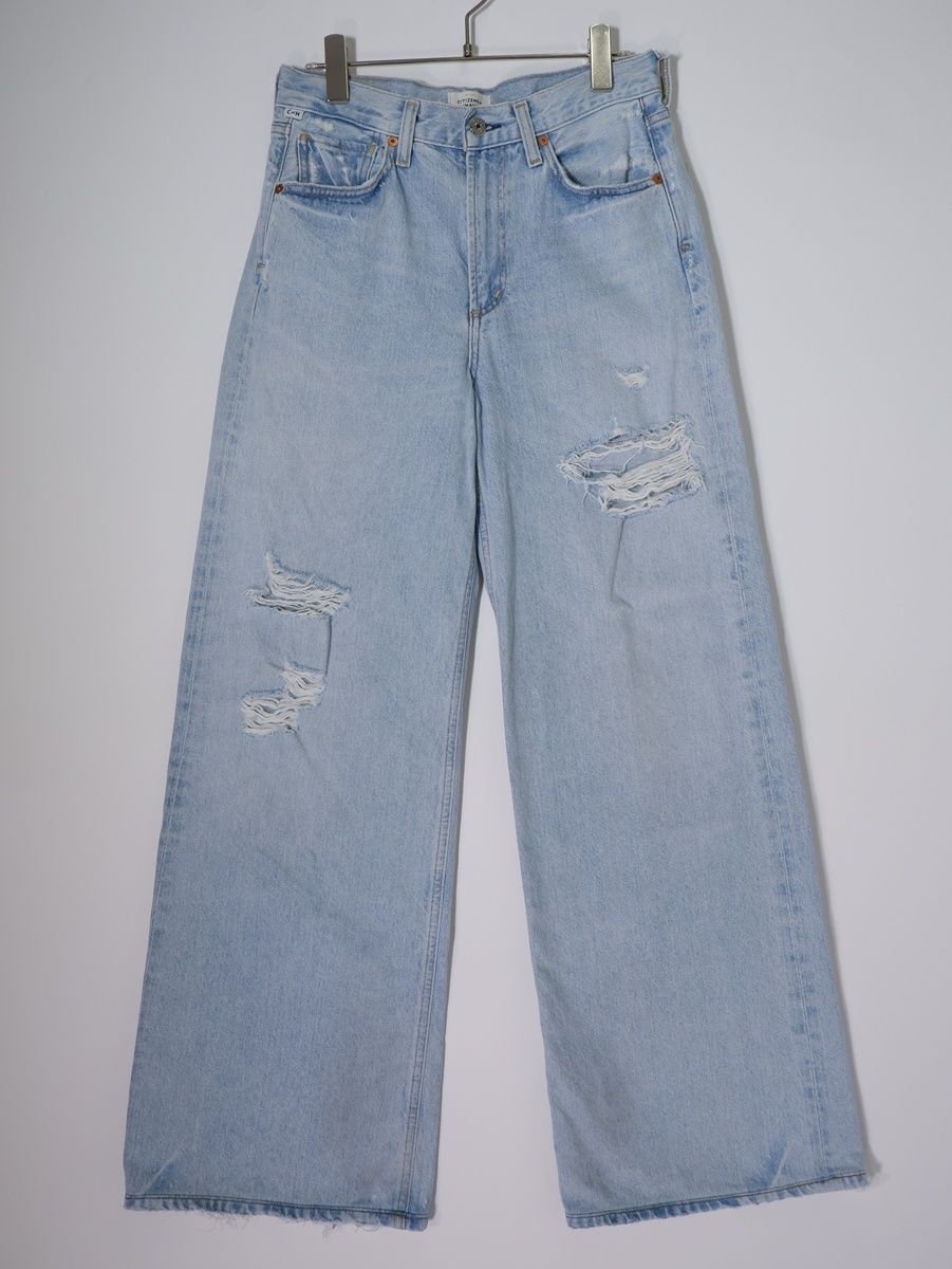 CITIZENS OF HUMANITYシチズンズ・オブ・ヒューマニティ PALOMA BAGGY ダメージ加工ワイドバギーデニムパンツ【26】【LDNA82540】