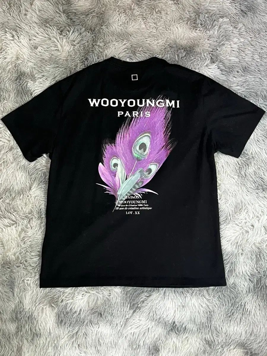 WOOYOUNGMI ウーヨンミ フェザー バックロゴ 半袖 46