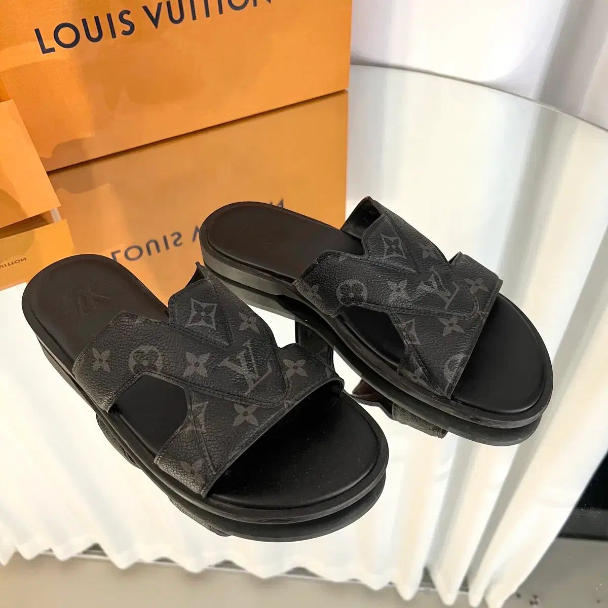 7サイズ 新品級 フルセット Louis Vuitton ルイヴィトン エクリプス オアシス ミュール スリッパ