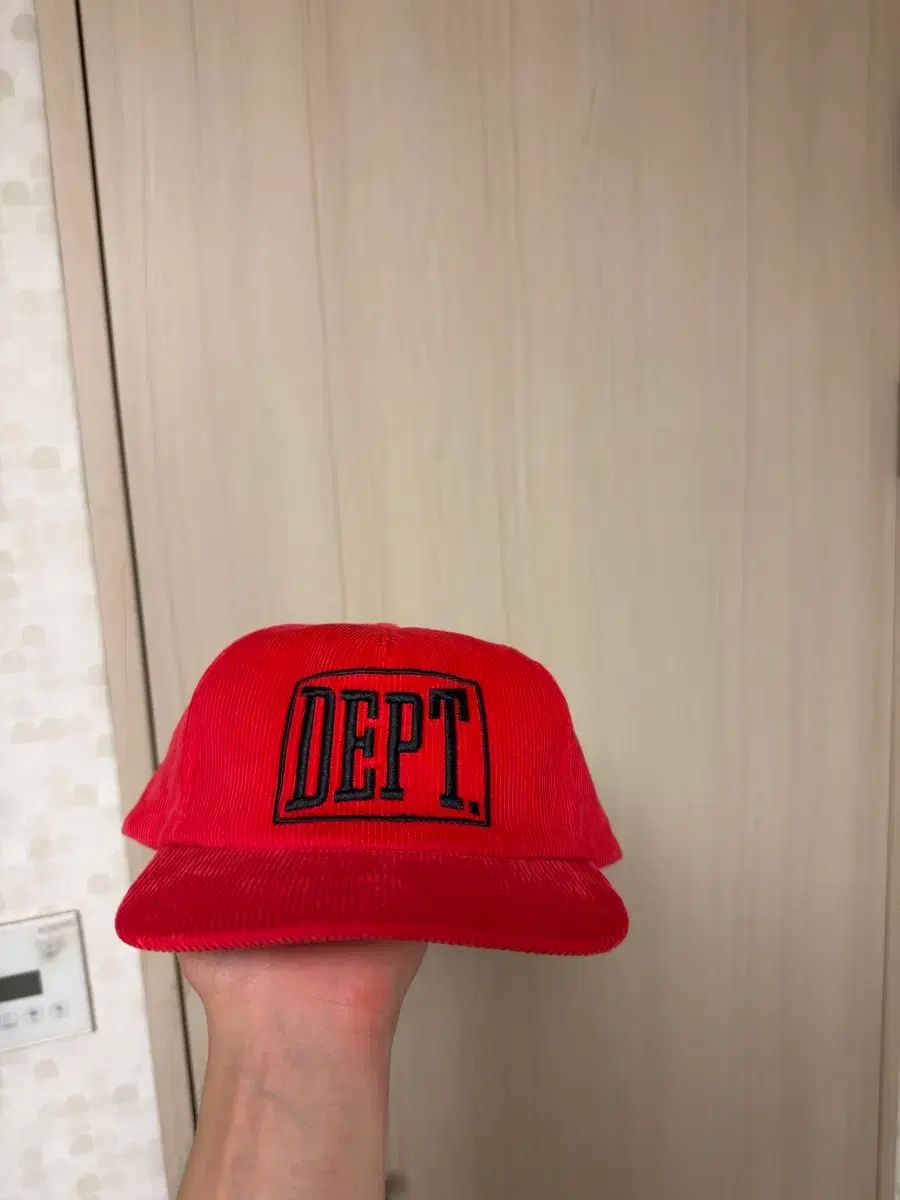 GALLERY DEPT. コーデュロイ DEPT ロゴキャップ レッド
