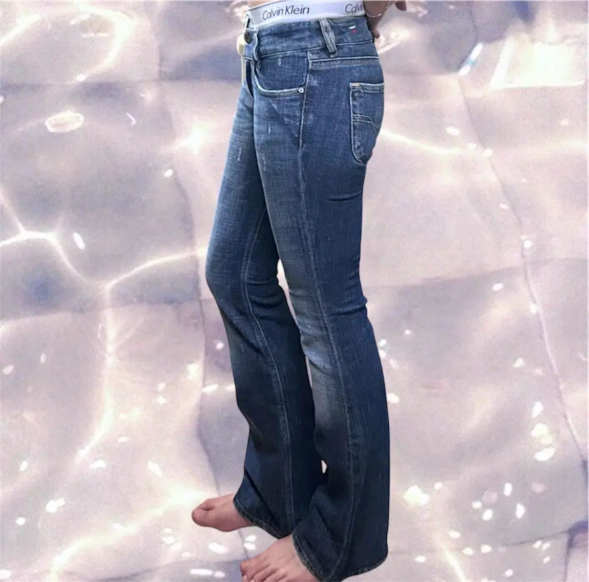 DIESEL インディゴ ウォッシュ ブーツカット デニム パンツ 26