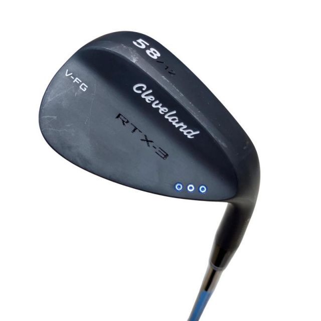 【中古】 クリーブランド Cleveland RTX-3 ブラックサテン 58°/12° ウェッジ WG Dynamic Gold (フレックスS) メンズ 男性用 右利き 右用 Cランク ゴルフクラブ