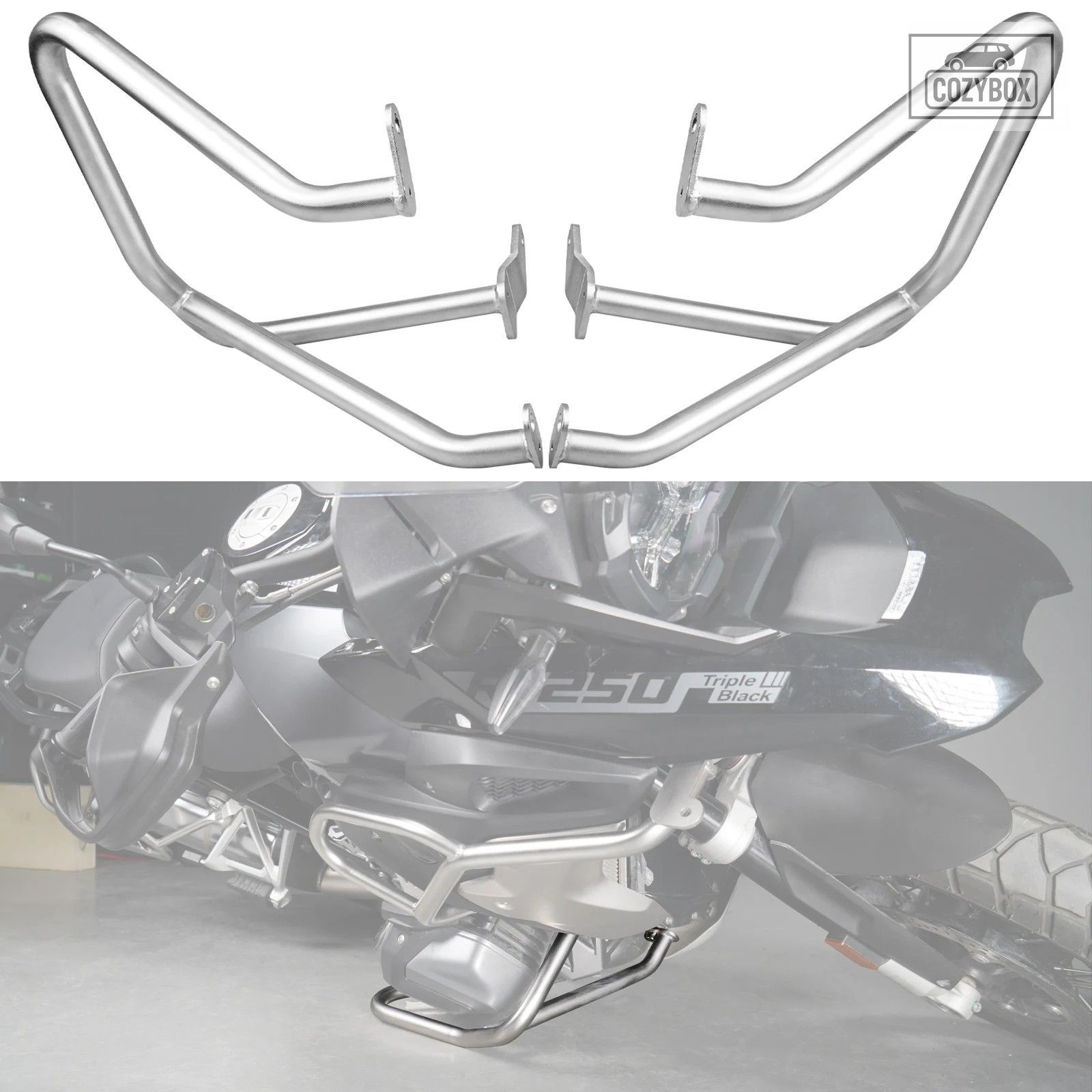 2019-2024 BMW R1250GS エンジン ガード オートバイ バンパー 落下防止クラッシュバ