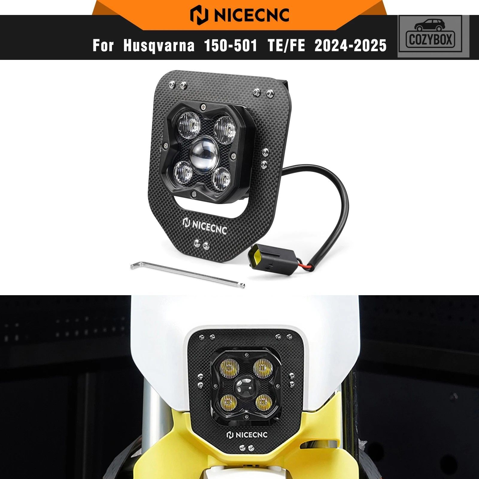 Husqvarna TE 300 2024 2025 TE 250 FE 350 FE 450 FE 501 オートバイ カーボン LED