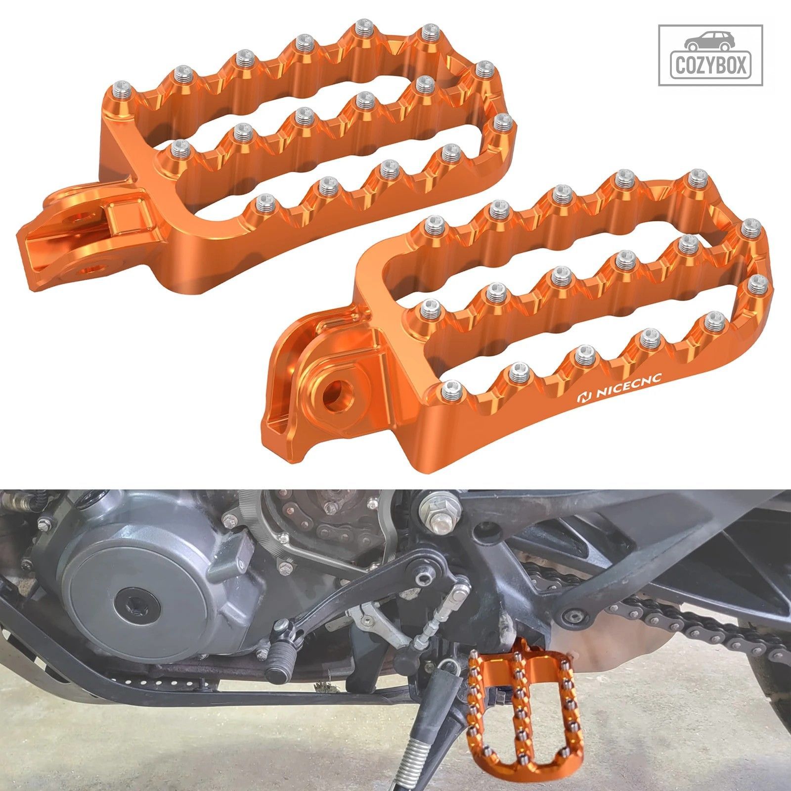 KTM 390 Adventure フラットフットレスト オートバイワイドフット ペダル フットペ