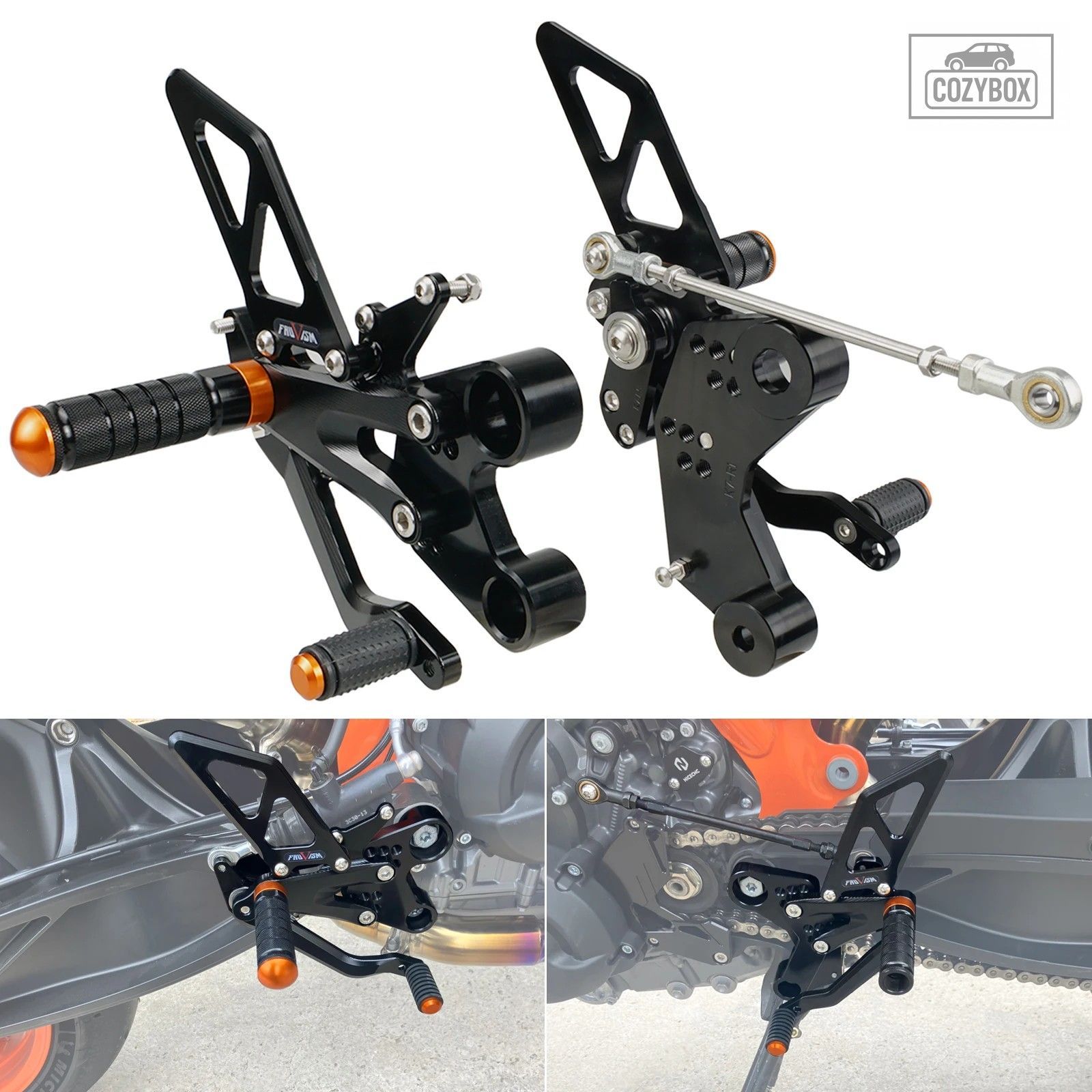 オートバイフットレスト フットペグ フットコントロール リアセット KTM 790 Duke 201