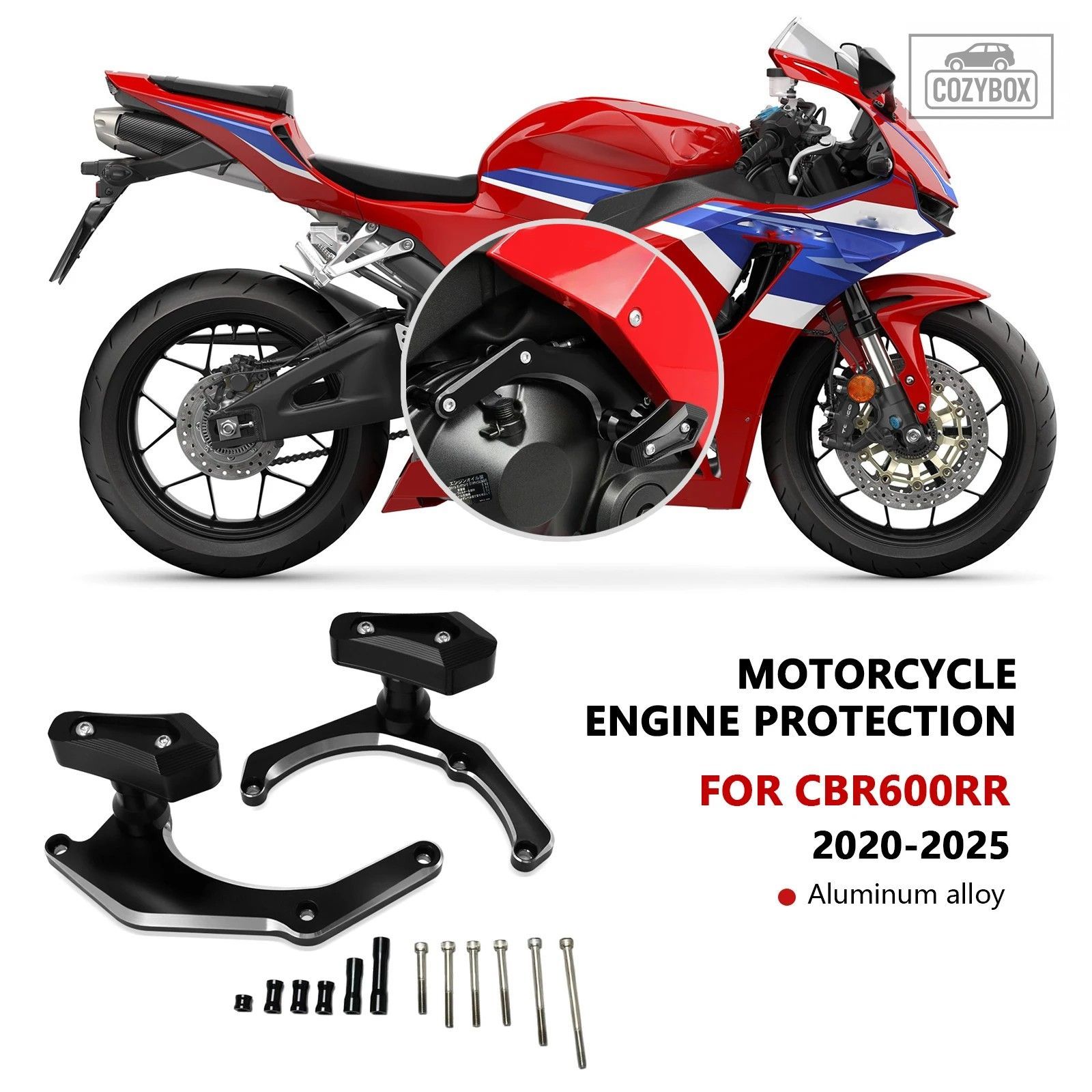 CBR600RR 2020 - 2025 オートバイ エンジン フレームスライダー クラッシュパッド