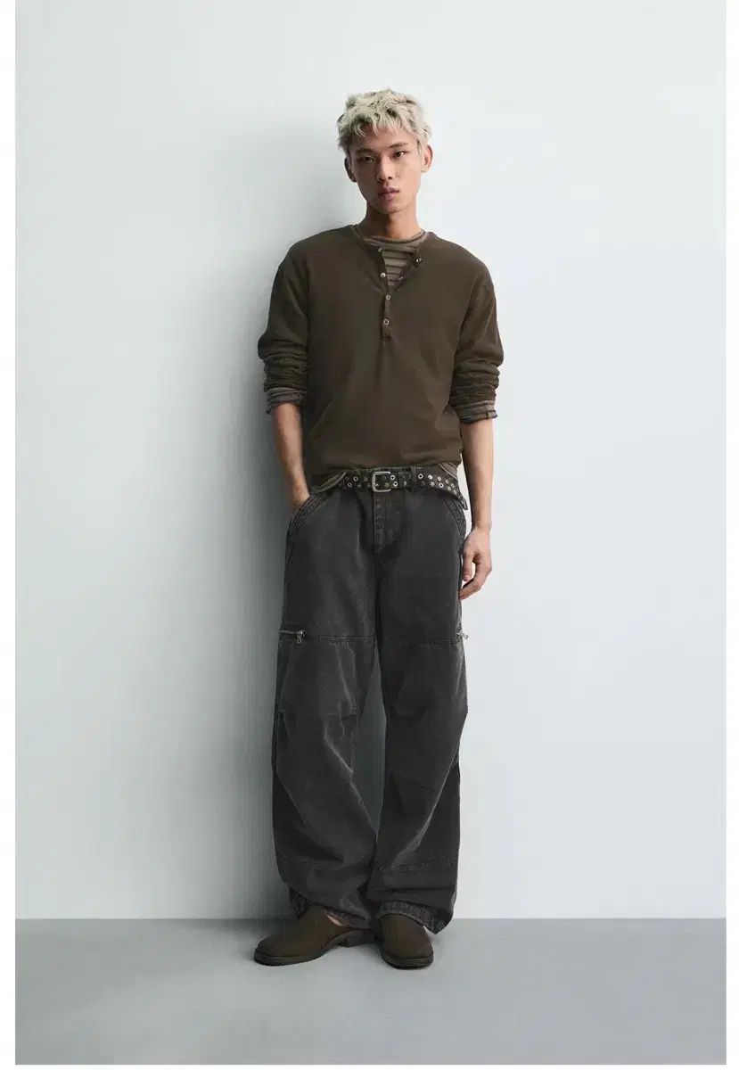 ZARA ザラ コールグレー パラシュート カーゴ パンツ 31サイズ (新品)