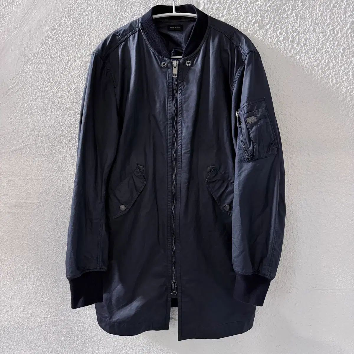 DIESEL ツーウェイ コーテッド ロング MA-1ジャケット ブルゾン