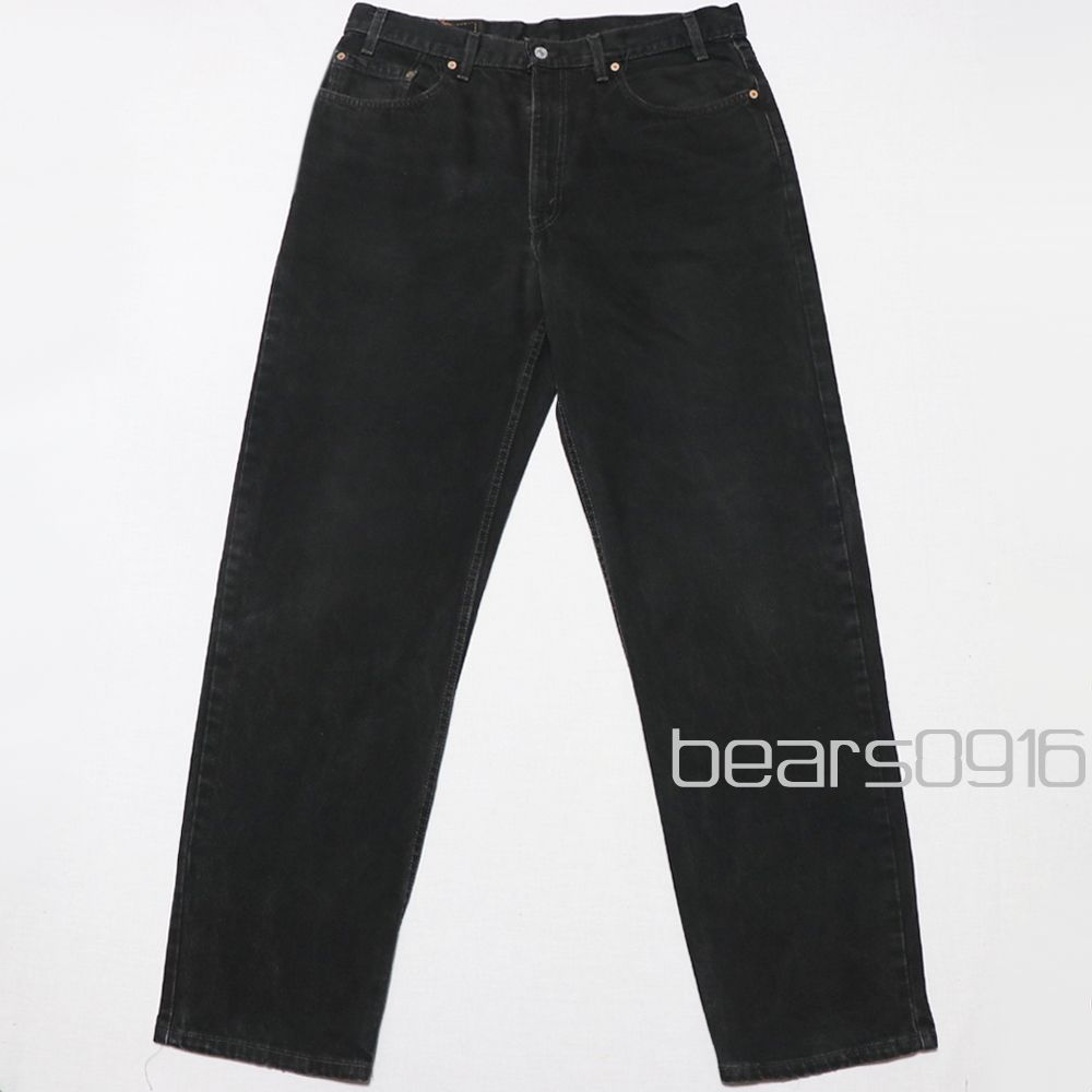 【99年USA製】リーバイス 550 リラックスフィット バギー デニム メンズ W38 L34 2XL 黒 後染め ブラック Levi's 品番550-0260 ボタン裏511 USED品 アメリカ古着