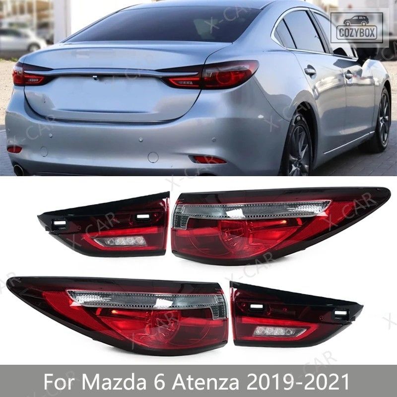 マツダ6 アテンザ 2019 - 22用 LED リア バンパー テールライト ブレーキストップバ
