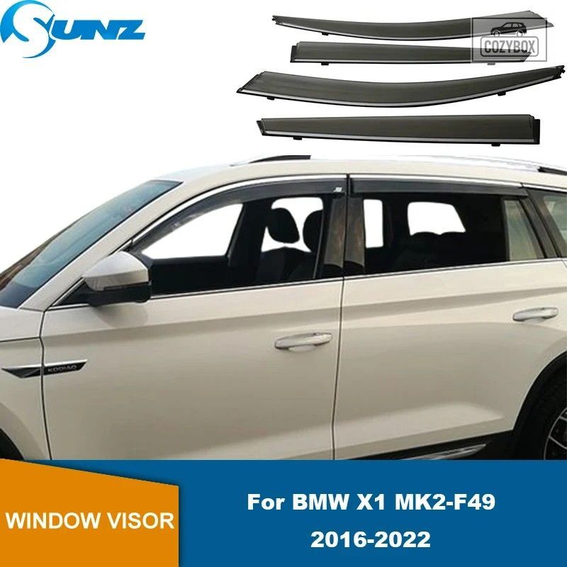 BMW X1 MK2-F48 F49 2016 - 22 サイドウィンドウディフレクター サンレイン ガード ド
