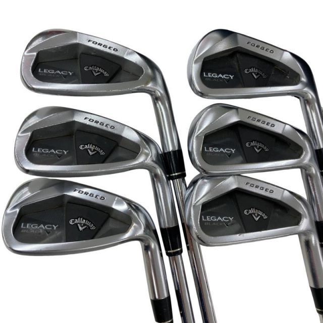 【中古】 キャロウェイ LEGACY BLACK 6S アイアンセット IR 純正特注シャフト (フレックスS) メンズ 男性用 右利き 右用 Cランク ゴルフクラブ