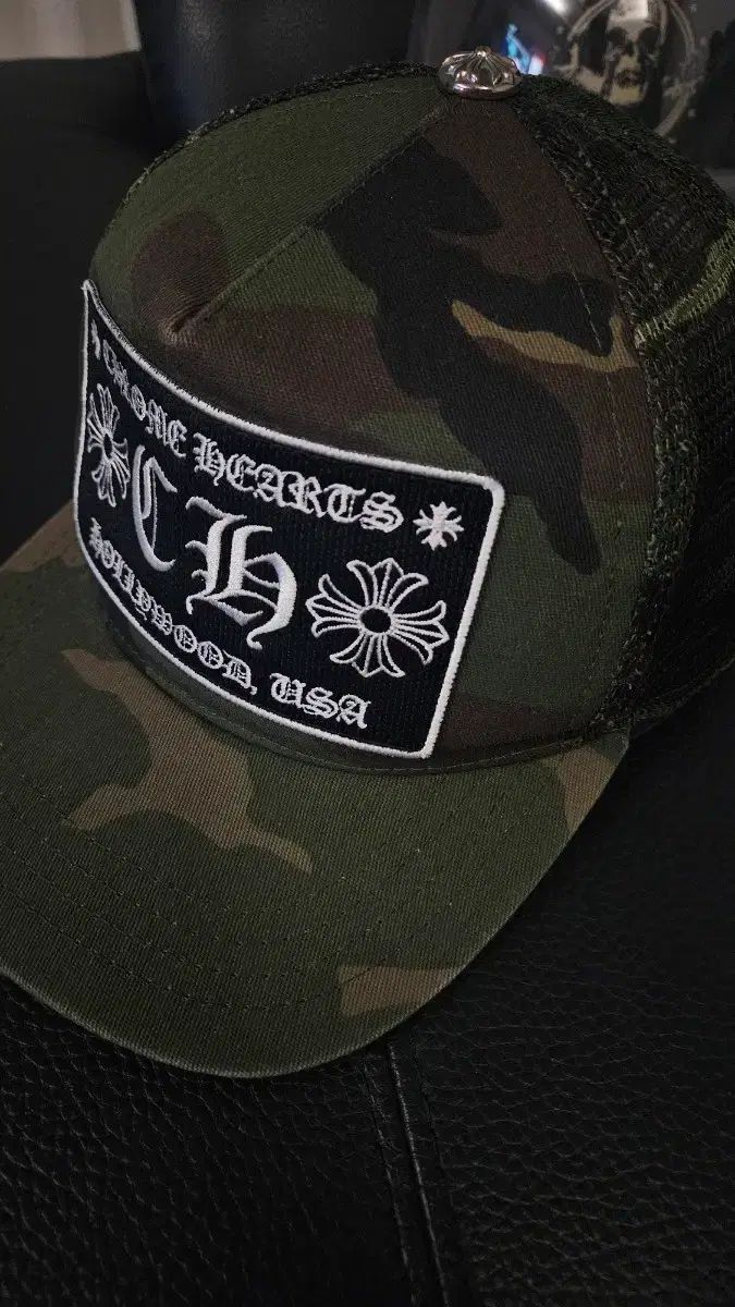 CHROME HEARTS カモフラ トラッカー メッシュキャップ 帽子 ベースボールキャップ