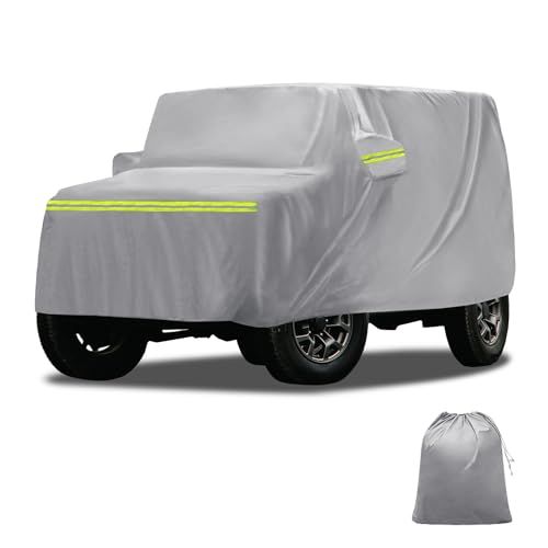 X AUTOHAUX 【トヨタ ランドクルーザーLANDCRUISER 用】車ボディカバー 自動車カバー 新型100%防水生地&5層構造 軽量・女性でも楽々 裏起毛 塗装面保護 運転席ジッパー付き/ドア開閉可能/忘れ物をしても安心 耐強風 防 dcb42bd4