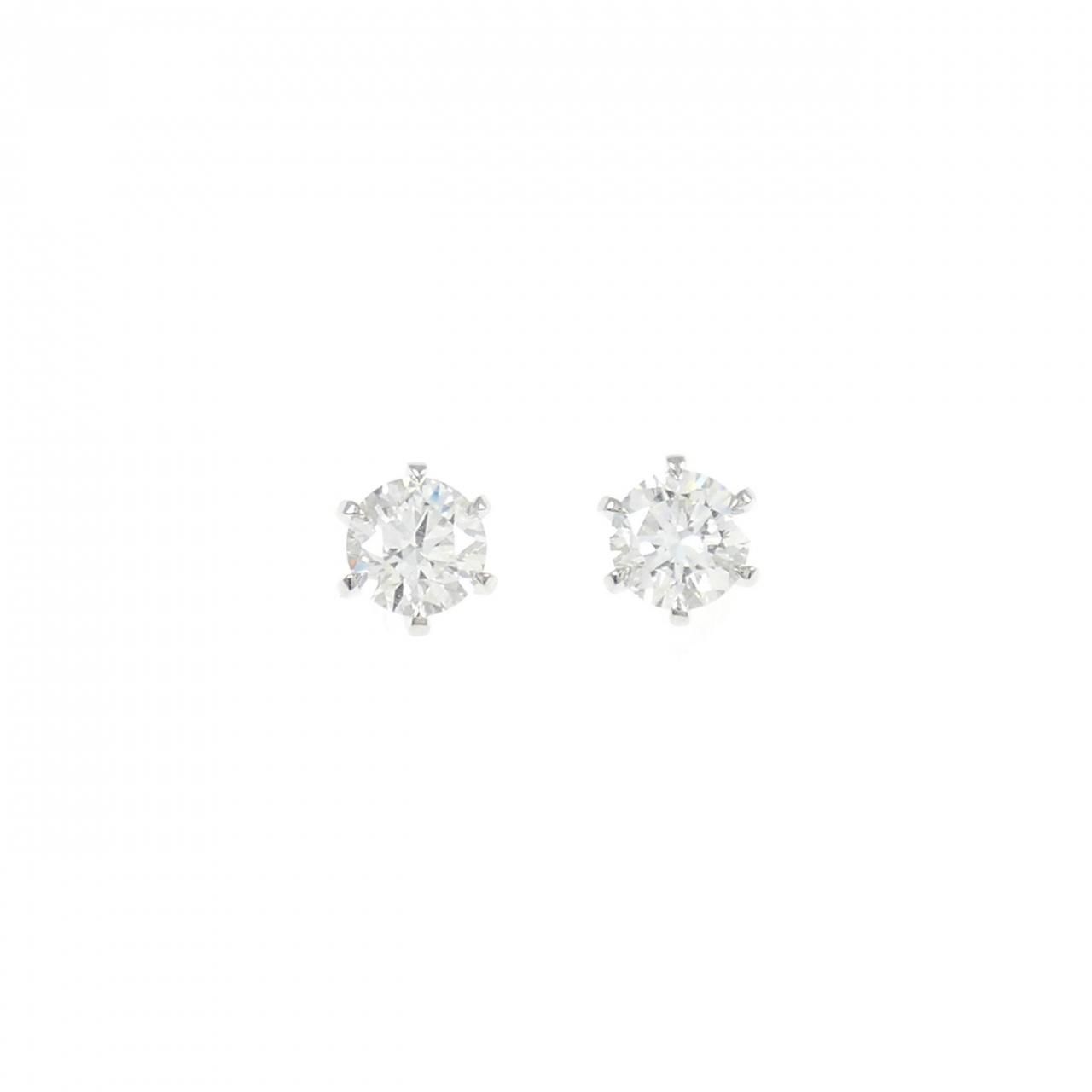 【リメイク】PT900/ST ダイヤモンド ピアス 0.303CT 0.303CT D SI1-2 3EXT-EXT
