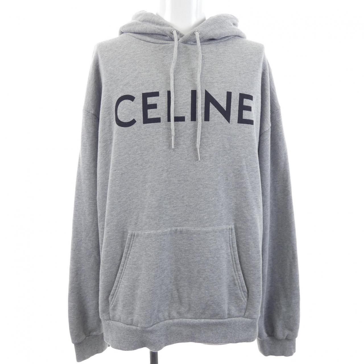 セリーヌ CELINE トルバドゥールフェルトロゴプルオーバーパーカー