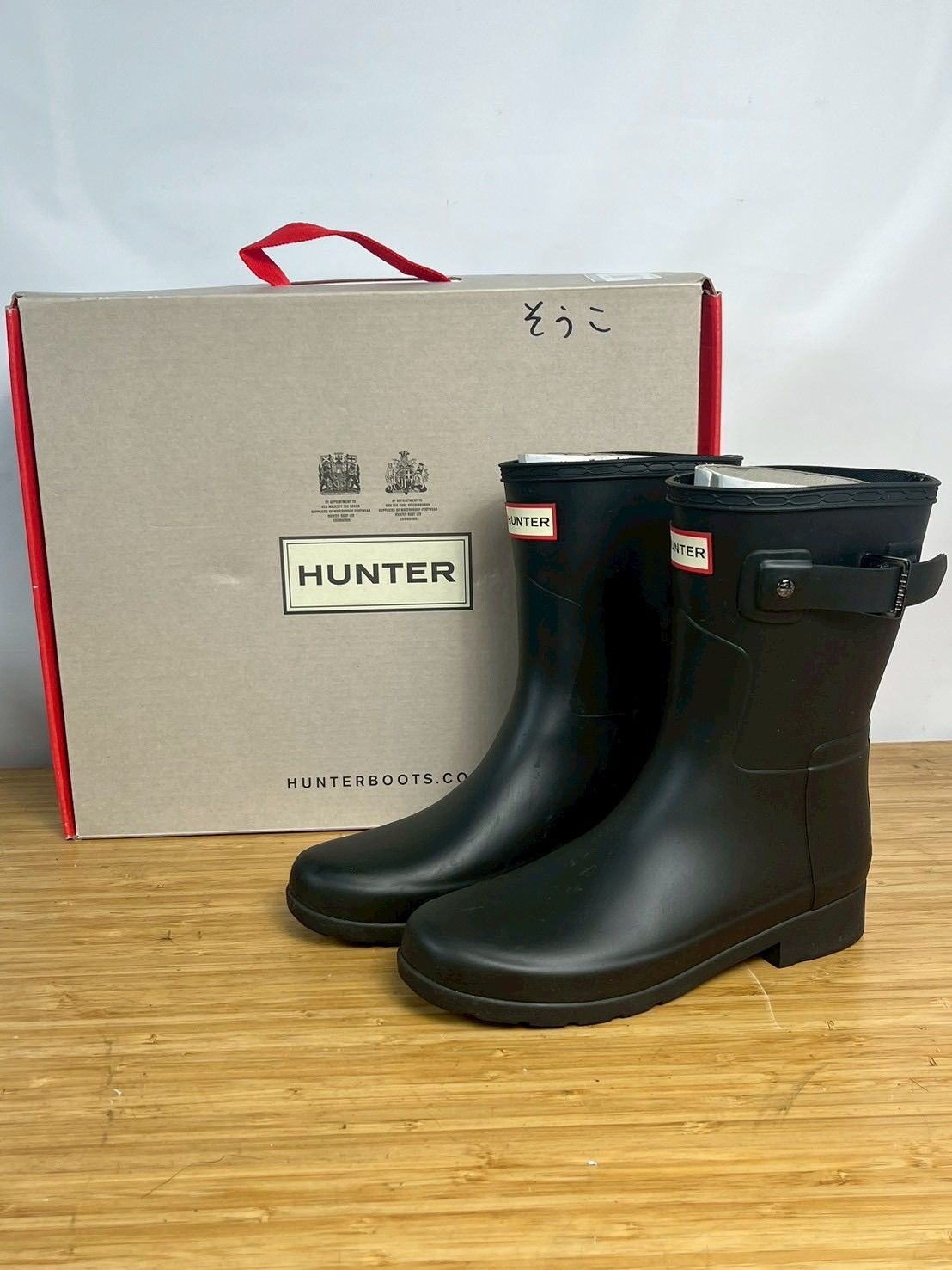 【埼玉発】HUNTER ハンター ORIGINAL REFINED SHORT レインブーツ ブラック UK3 EU36 箱付き