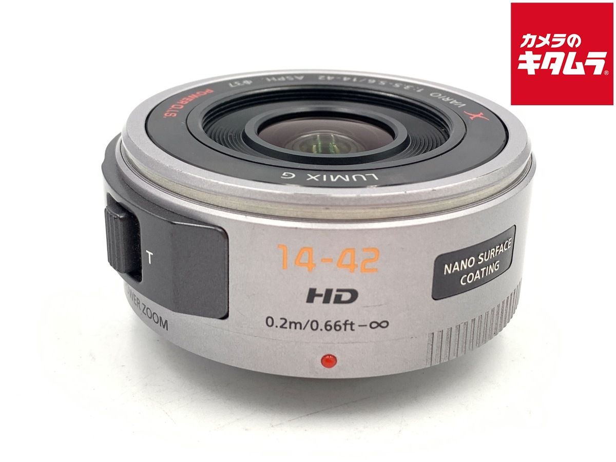 【中古】 【並品】 パナソニック LUMIX G X VARIO PZ 14-42mm/F3.5-5.6 POWER O.I.S. [H-PS14042] シルバー