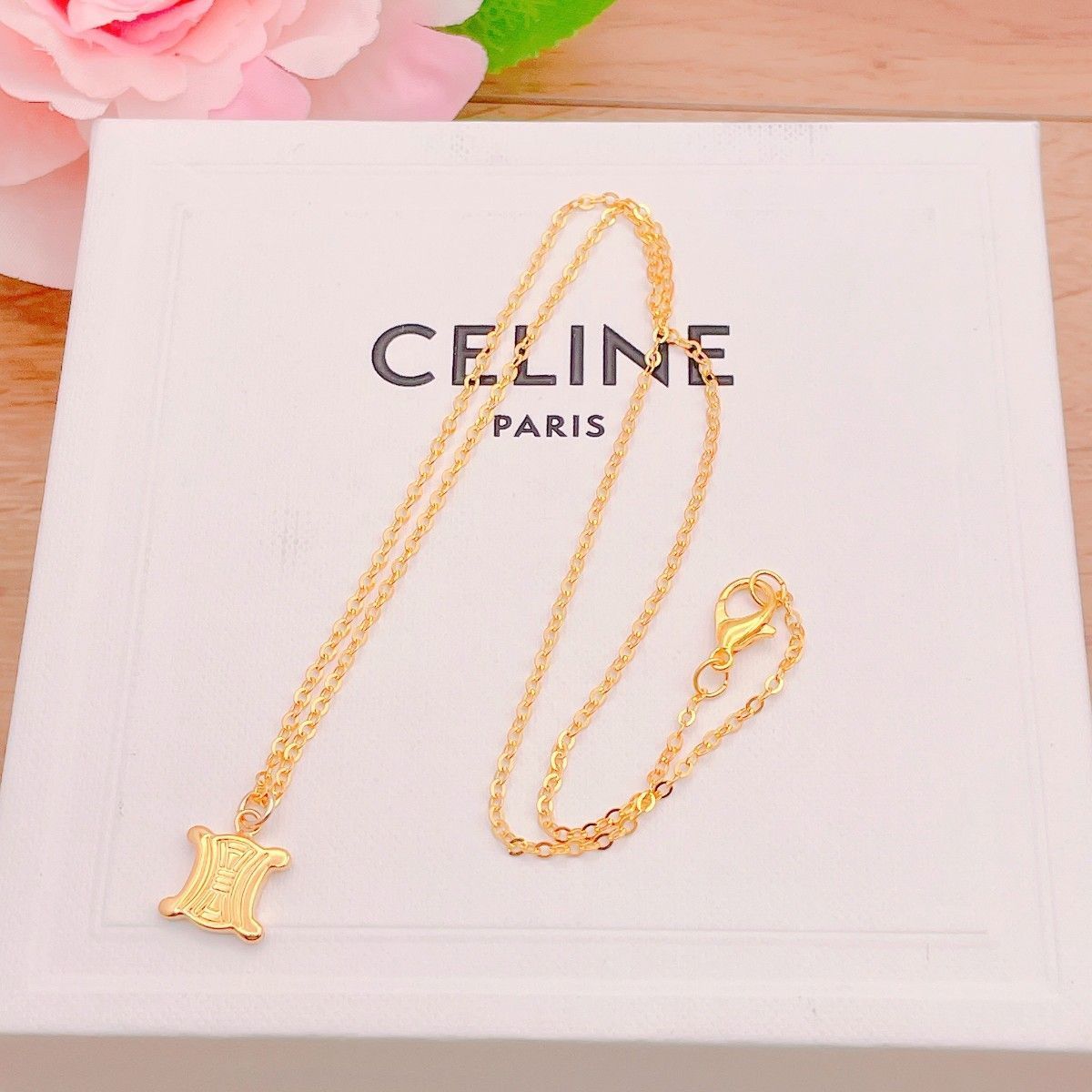 ◇セリーヌ◇新品仕上済 CELINE トリオンフ ネックレス ペンダント 