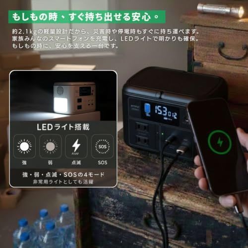 ☆新品☆ポータブル電源 蓄電池 小型 192Wh 60000mAh 定格200W リン酸鉄リチウムイオン PD100W 防災 アウトドア キャンプ 車中泊 軽量 2.1kg NEX430 (ホワイト) 8b39968e ☆新品☆ポータブル電源 蓄電池 小型 192Wh 60000mAh 定格200W リン酸鉄リチウムイオン PD100W 防災 アウトドア キャンプ 車中泊 軽量 2.1kg NEX430 (ホワイト) 8b39968e