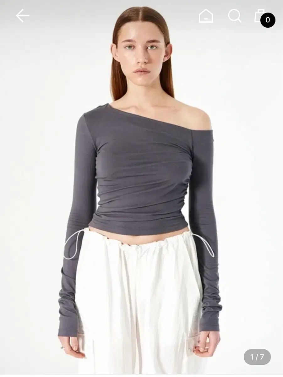 DIAGONAL one shoulder soft tee ダイアゴナル one shoulder soft tee