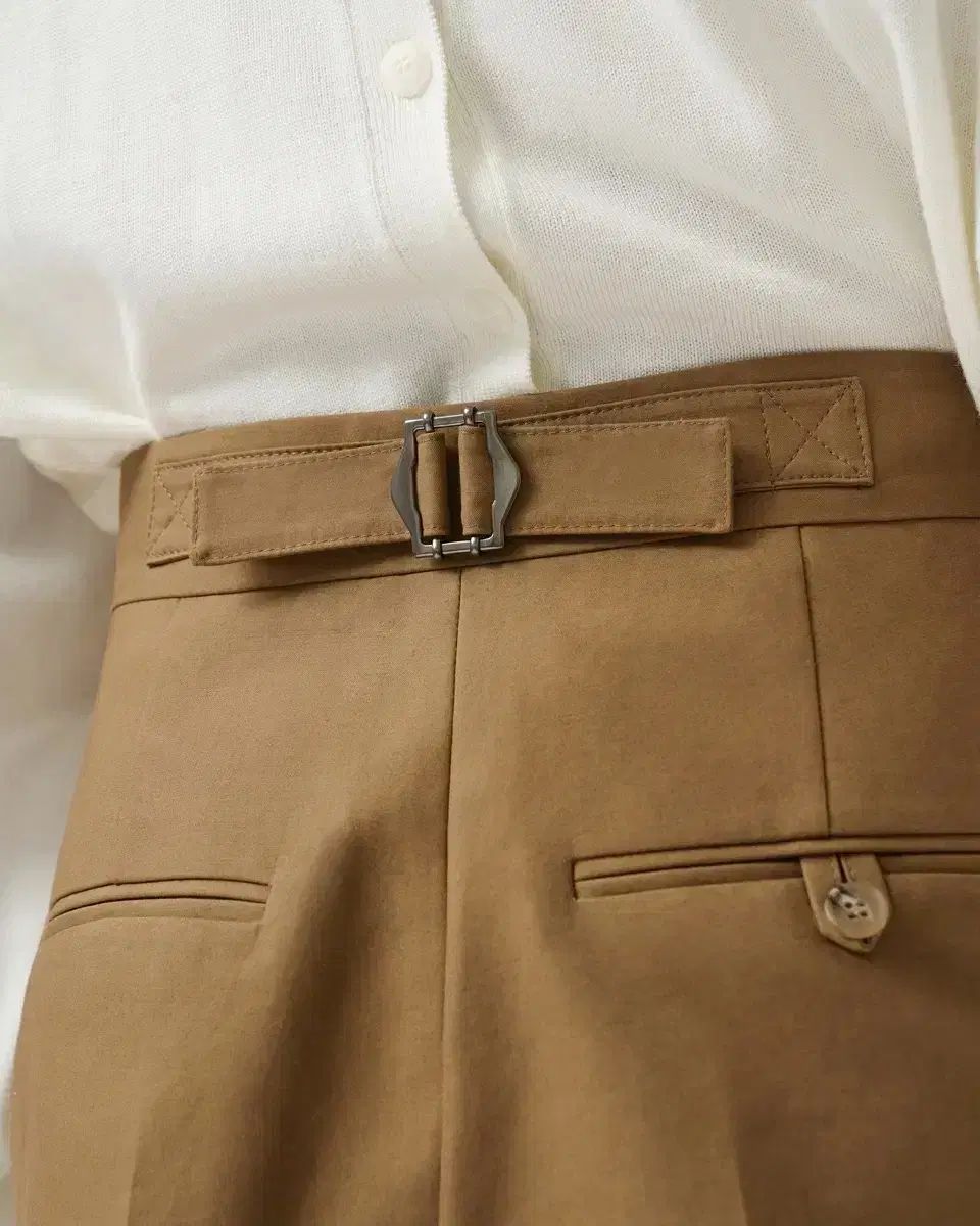 L 77) ププツPVCS プラップビジョスラックス キャメル シャカシャカ素材コットン ピンタック ワイドパンツ チョンミ