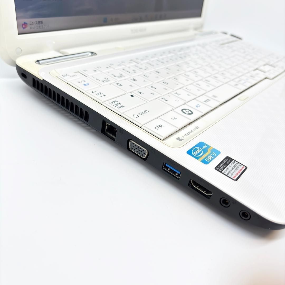 東芝 ノートパソコン Corei7 オフィス SSD Windows11 A51 - メルカリ